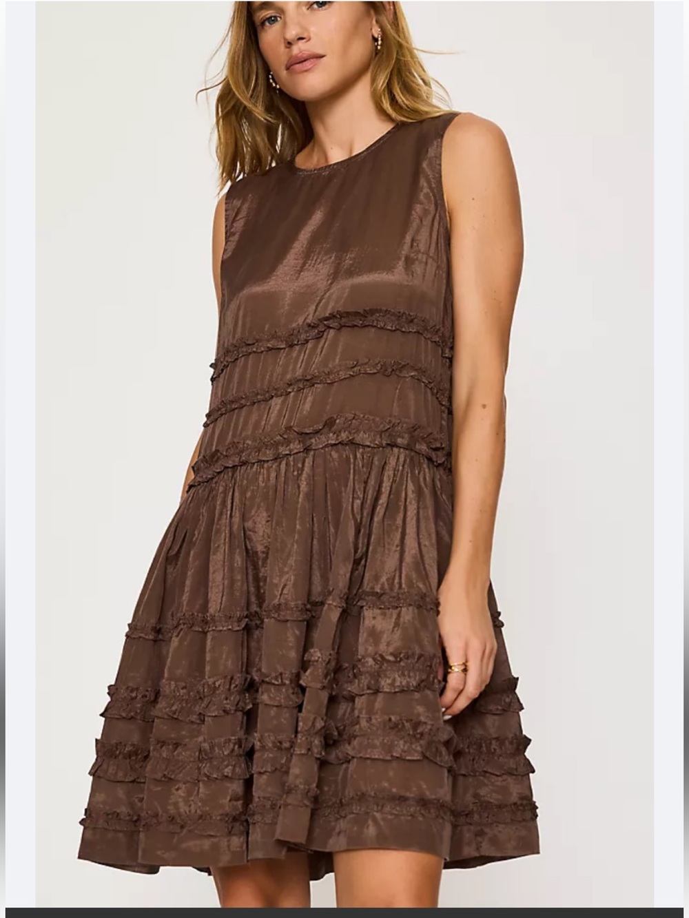 NWT retail $200 size 4 #Anthropologie.”Reed Ruffle Sheer Midi Dress”
